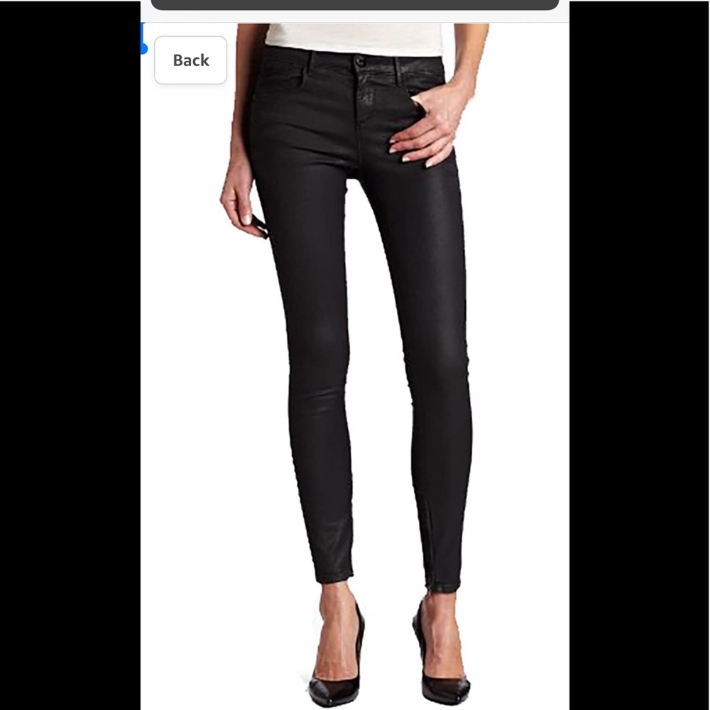 Habitual Almas Hi Rise Zip Coated Skinny Jeans, Night